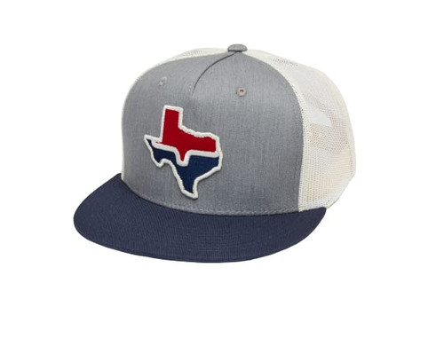 Kimes Ranch Adjustable Snapback Hats Texas Trucker Caps/Grey Heather