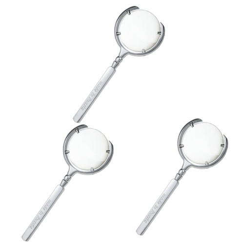 Baluue 3pcs Magnifier Lighted Magnifying Glass Magnifying Glass with Light Magnifying Glasses for Close Work Hand Magnifying Glass Magnafining Glass with Light Map Child Lens Metal