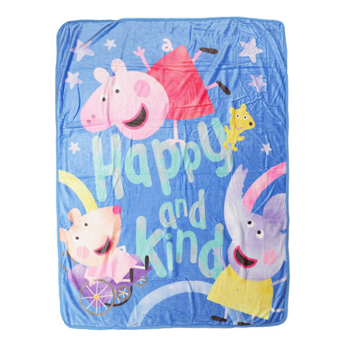 Northwest Peppa Pig Silk Touch Throw Blanket, 46" x 60", Happy Peppa