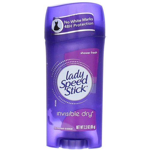 Lady Speed Stick Antiperspirant Deodorant Invisible Dry Shower Fresh 2.30 oz (Pack of 8)