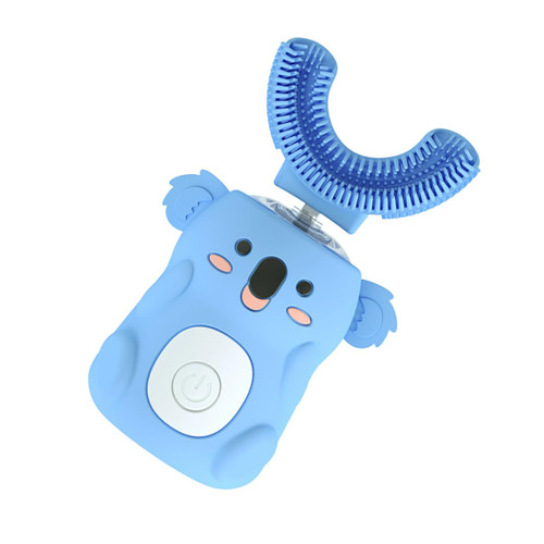 LALAFINA Toothbrush Toothbrush for Children u Shape Electric Toothbrush Kids Rechargeable Toothbrush Children's Toothbrush Children Toothbrush Chewing Gum Food Grade Silicone Toddler Food