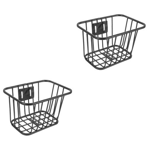 BESPORTBLE 2pcs Bicycle Basket Bike Front Handlebar Basket Kids Bike Basket Bike Cargo Rack Lift Bike Basket Scooter Basket Bike Handlebar Basket Bike Baskets Rear Frame Iron Detachable Child