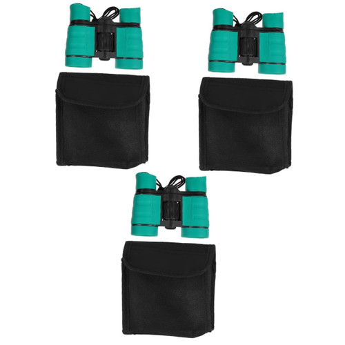 HEMOTON 3pcs Telescope Binoculars Bird Watching Binocular Small Binocular Compact Binocular Travel Binocular Outdoor Sightseeing Binocular Camping Birthday Present Optical Glass Pupils