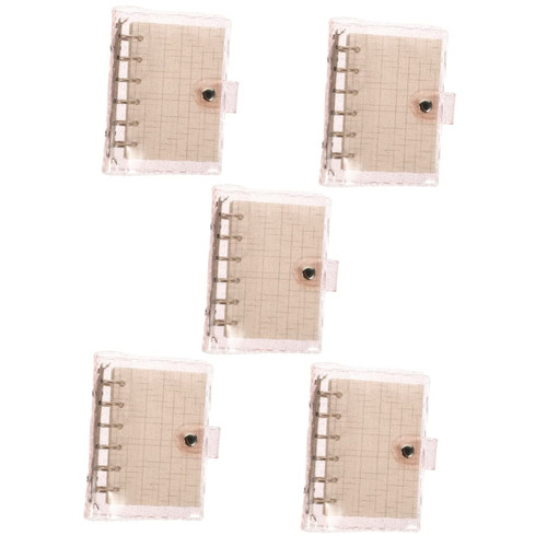 MAGICLULU 5 Sets Loose-leaf Notebook Writing Notebook Monthly Planner Book Plastic Hardcover Journal A7 Binder Smooth Writing Notepad Bulk Binders Flexible Binder Girl Thick Paper Wired Pvc