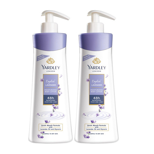 Yardley London English Lavender Hand and Body Lotion, 350ml (Pack of 2)