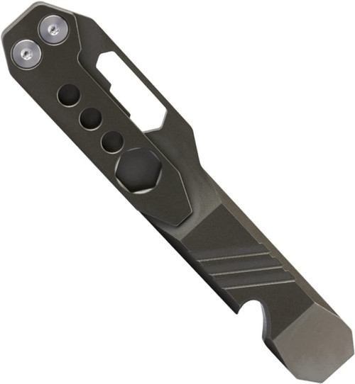Multi-functional EDC Titanium Pry Bar,Pocket Pry Bar Screwdriver,Bottle Opener EDC Outdoor Tool Wrench. (Dark Gray)