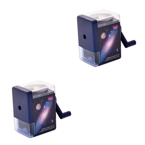 Operitacx 2pcs Creative Sharpener Hand Crank Pencil Sharpener Child