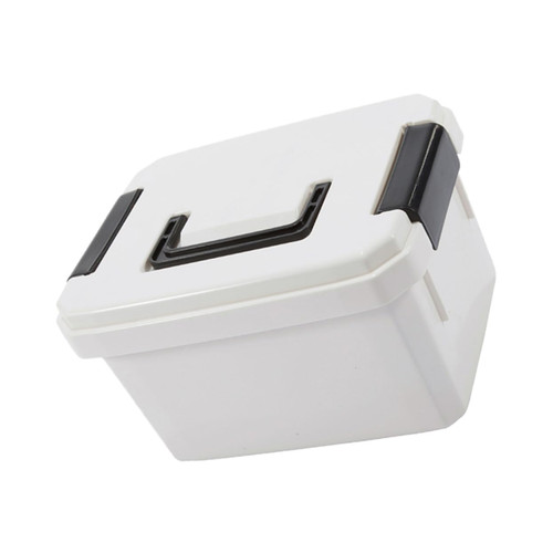 JEWEDECO 1pc Box Portable Medicine Kit home first aid kit portable medicine chest first aid case Portable First- aid Case pill containers with lids travel white control box pp storage