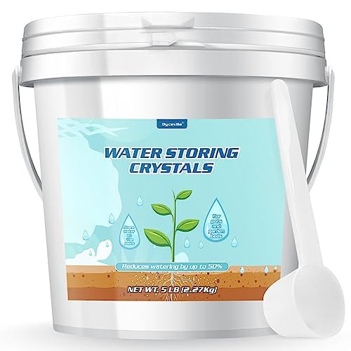 5LB Water Storing Crystals for Plants with Spoon, Water Gel Solves Plant Over-Watering and Drought Problems, Keeps The Soil Moist, Small Water Storing Polymer Crystals for Plants Powder - by Oycevila