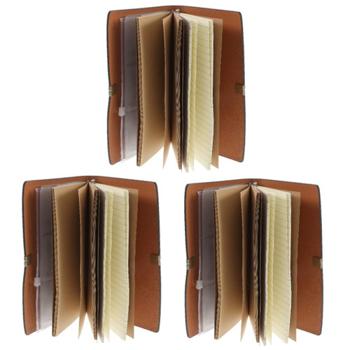 NUOBESTY 3pcs Travrlrr's Notebook Weekly Monthly Planner Daily Planning Notebook Writing Office Notepads Diary Notebook Notebooks for Work Journey Notepad Business South Korea Travel Paper