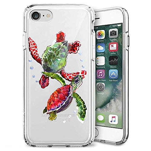 Phone Case iPhone 7 Plus 8 Plus Sea Turtle ChyFS Phone Clear Case Crystal Protective Case iPhone 7 Plus 8 Plus