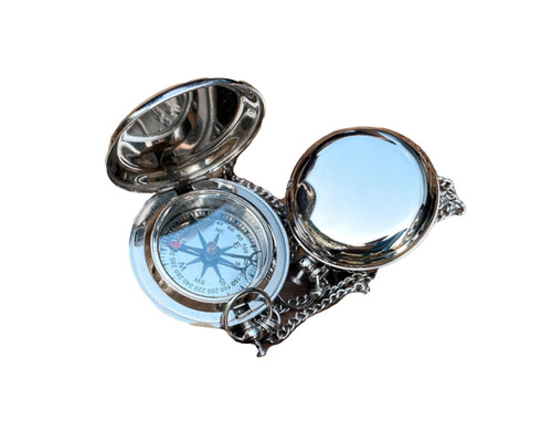 Antique Compass for Hiking/Trekking/Traveling Survival Compass Engraved Personalized Compass Antique Custom Silver Compass