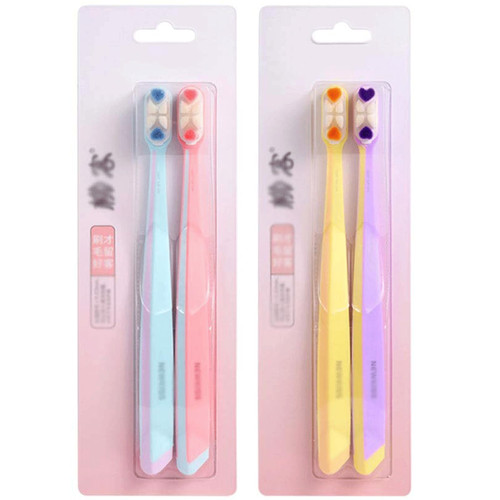 ZUMAHA Loose Ultra Soft Toothbrush for Adult/Pregnancy/Junior, Nano Manual Toothbrush with 10000 Soft Bristle, Unisex Travel Toothbrushes Clean