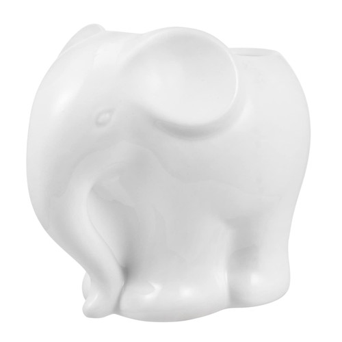 Yardwe 2pcs Elephant Ceramic Flower Pot Planters for Indoor Plants Cactus Plant Pot Mini Flower Pot Holder House Decorations for Home Cartoon Succulent Planter White Ceramics Ceramic Pot