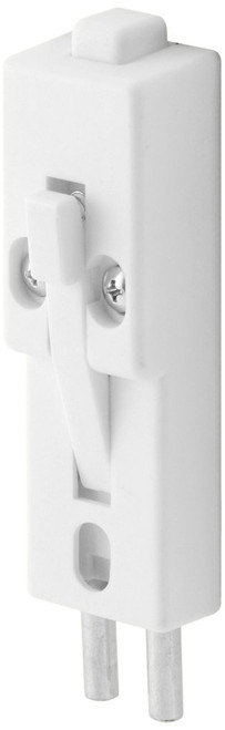 Defender SecurityProducts U 9868 Sliding Door Lock with  Bushing, Plastic White