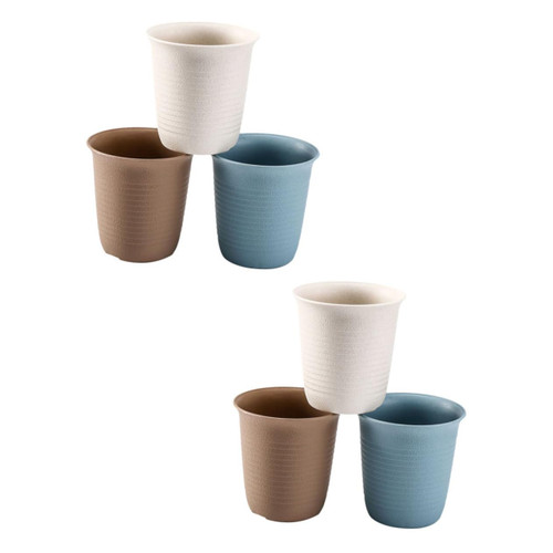 CIYODO 6pcs Set Flowerpot Flower Pots for Indoor Plants Round Planter Plastic Seedling Pots Succulent Pot Mini Small Succulent Pots Large Planter Flower Planter Plant Planting Pot Flowers