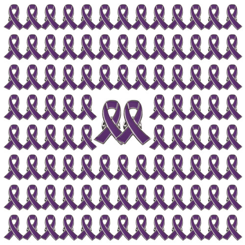 WANDIC Purple Ribbon Pins,100 Pcs 0.98 * 0.79inch Purple Ribbon Brooches Domestic Violence Lupus Alzheimers Pancreatic Cancer Awareness Lapel Pins Enamel Jewelry Pins for Decoration WANDIC Purple Ribbon Pins,100 Pcs 0.98 * 0.79inch Purple Ribbon Brooches Domestic Violence Lupus Alzheimers Pancreatic Cancer Awareness Lapel Pins Enamel Jewelry Pins for Decoration