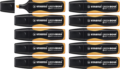 Highlighter - STABILO Green BOSS - Box of 10 - Orange
