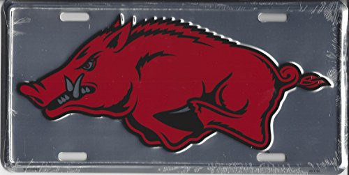 Arkansas Razorbacks Anodized License Plate
