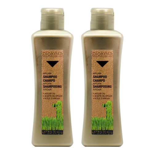 Salerm Biokera Natura Argan Shampoo 10.8oz / 300mL Pack of 2