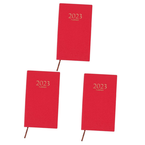Tofficu 3pcs 2023 2023 Plan Book Weekly Planner Diary 2023 Planner Notepad for Home Scro Travelers Notebook 2023 Planner Notepad for Time Management Household Paper Office Bookmark