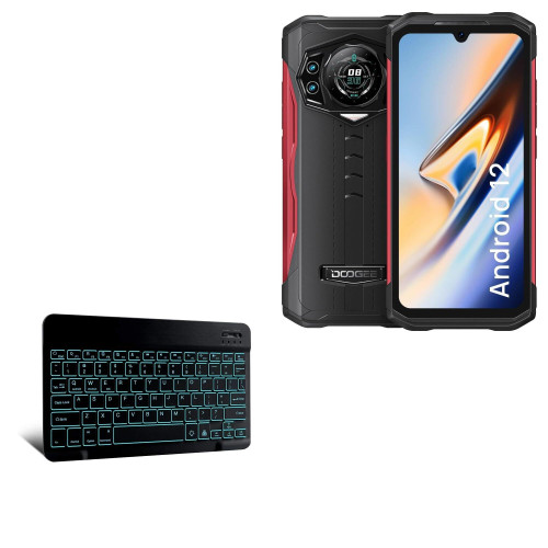 BoxWave Keyboard Compatible with Doogee S98 - SlimKeys Bluetooth Keyboard - with Backlight, Portable Keyboard w/Convenient Back Light - Jet Black BoxWave Keyboard Compatible with Doogee S98 - SlimKeys Bluetooth Keyboard - with Backlight, Portable Keyboard w/Convenient Back Light - Jet Black