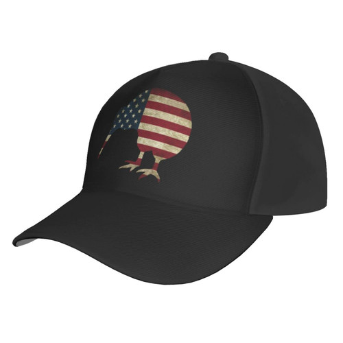 Kiwi Bird New Zealand USA Flag Trucker Hat for Men Or Women - Outdoors Baseball Snapback Cap Black