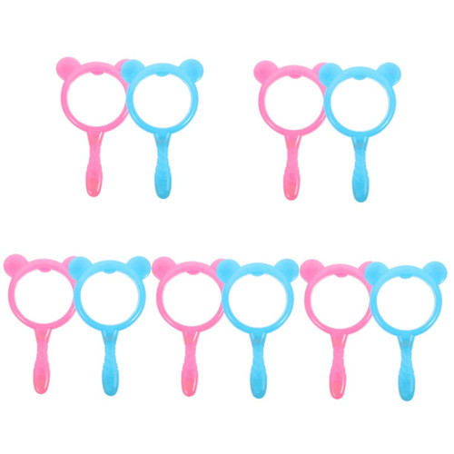 NUOBESTY 10 Pcs Handheld Magnifying Glass Kids Magnifying Glass Handheld Magnifier Outdoor Playsets Mini Toys Lighted Magnifying Glass Outside Kids Toys Magnifier for Kids Explore Magnifier