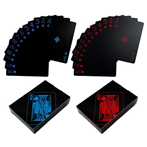 Poker Size Standard Index Playing Cards Waterproof PVC Playing Cards 2 Pack