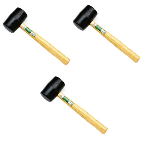 DOITOOL 3pcs Mallets Laminate Flooring Installation Kit Wooden Hammer Wooden Mallet Camping Mallet Camping Hammer Double Headed Hammer Elastic Rubber Hammer Paint Tent Metal Bamboo Complex