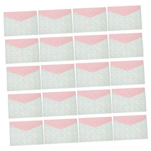 HAPINARY 20pcs Folder Clear Poly Envelopes Document File Envelopes Files File Storage Organizer Colored Binder Clips Plastic Envelope Clear Binder Plastic File Container Cartoon Abs Bag A4