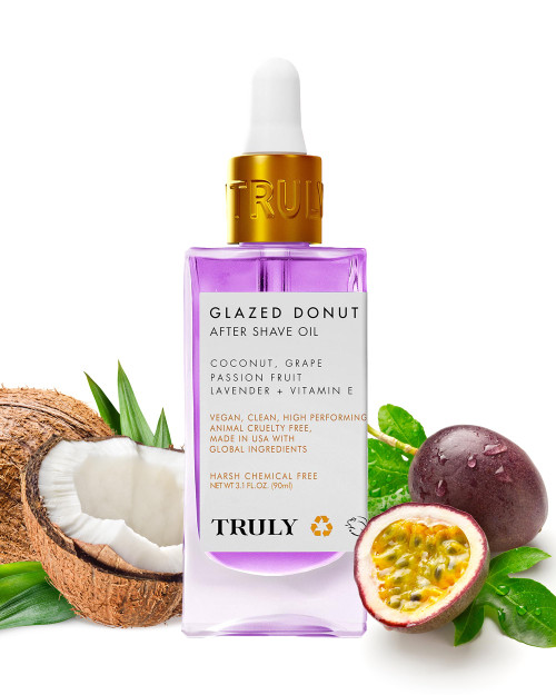 Truly Beauty Glazed Donut After Shave Oil - Razor Bumps Treatment for Women, Razor Bump and Ingrown Hair Treatment for Bikini Area - 3.1 OZ