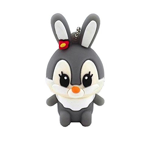 Aneew 16GB Animal Cartoon Gray Rabbit Model USB Flash Drive Pendrive Memory Thumb Stick