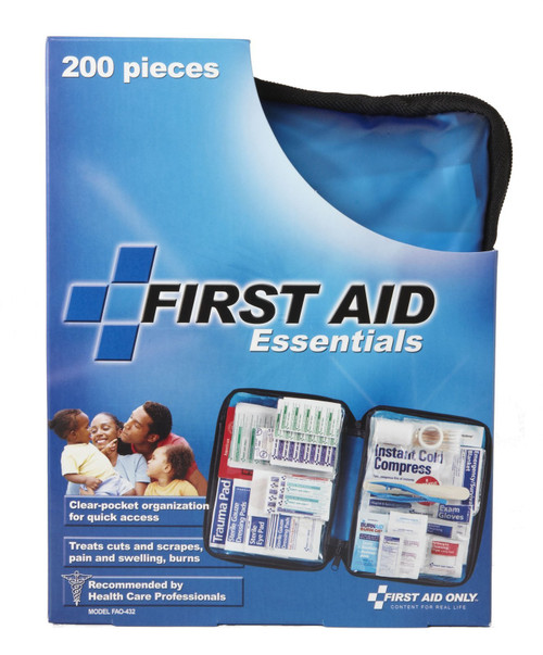 First Aid Only Essentials First Aid Kit, 199 Piece, Fabric Case