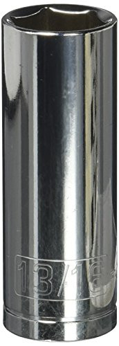 Powerbuilt 642204 1/2" Dr. 6 Pt. SAE Deep Well Socket, 13/16"