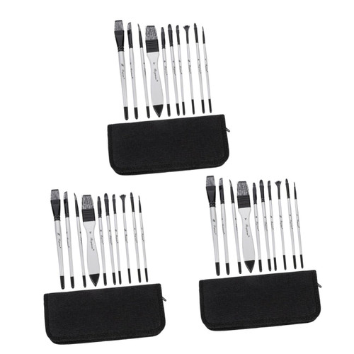 EXCEART 3 Sets Paint Brush paintbrushes Watercolor Paintbrush Travel Watercolor Brush Suit Portable Painting Brush Art Painting Brushes Watercolor Painting Brush Major Student