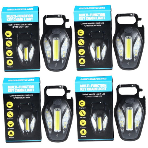 UKCOCO 4 Sets Keychain Light Portable Work Light Outdoor Emergency Light Kids Flashlight Work Flashlights Cob Flashlights Keychain Small Cob Flashlights Outdoor Supply Hiking Accessory