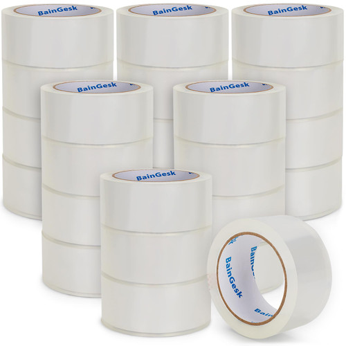 BainGesk 24 Rolls, Clear Packing Tape, 1.88" x 65 Yards, 3" Core, Total 1560 Yards, Packing Tape Refills, Heavy Duty Packaging Tape for Shipping Packaging Moving Sealing and Mailing