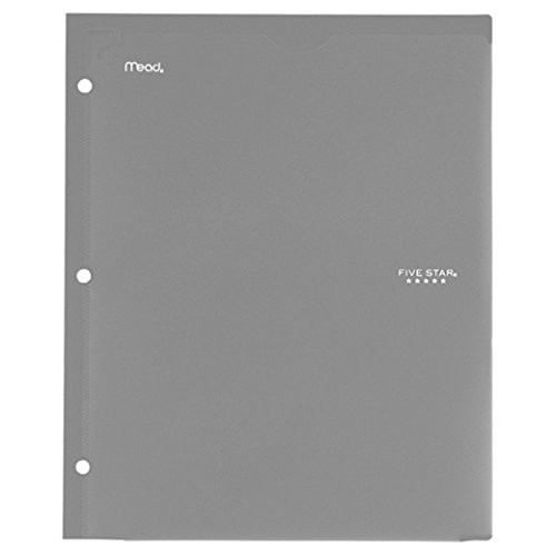 2 - Pocket Folder, Stay-Put Tabs, Plastic,(38060)(Grey)