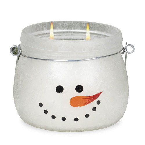 Crossroads 218-20228 Twisted Peppermint Christmas Snowman Candle, Large