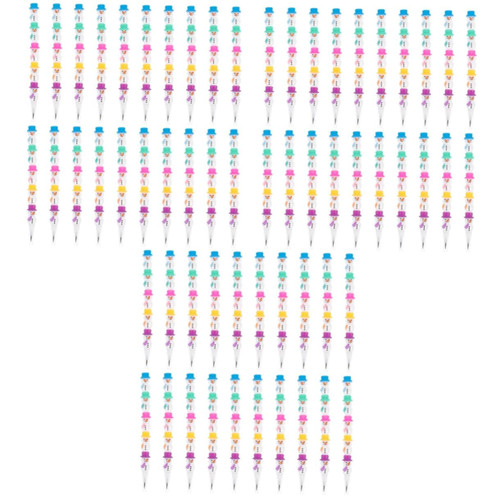 STOBOK 60 Pcs Christmas Snowman Pencil Stackable Pencils Snowman Shaped Pencils Pencil for Kids Student Gifts Plastic Pencils Christmas Party Favors Writing Pencils for Students To Stack