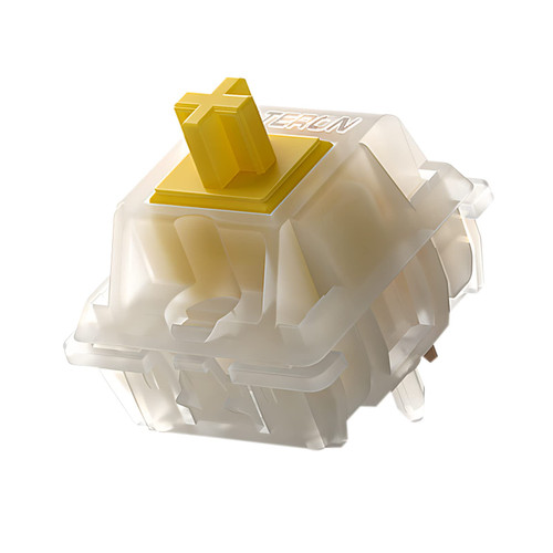 Gateron MilkyYellow Switches - Smooth and Quiet Linear 5 Pin MX Mechanical Keyboard Switches for Gaming and Typing (105Pcs)
