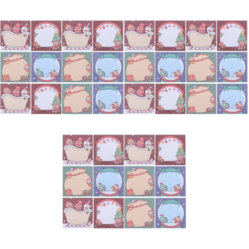 MAGICLULU 36 Pcs Christmas Sticky Notes Holiday Memo Pads Christmas Message Note Holiday Note Pads Sticky Desktop Notes Self Stickers for Students Sticky Memo Stickers Paper Portable Gift