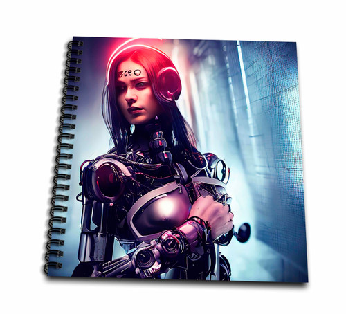 3dRose Fantasy Cyborg Cyberpunk Woman on The City Street at Night - Drawing Books (db-377045-1) 3dRose Fantasy Cyborg Cyberpunk Woman on The City Street at Night - Drawing Books (db-377045-1)