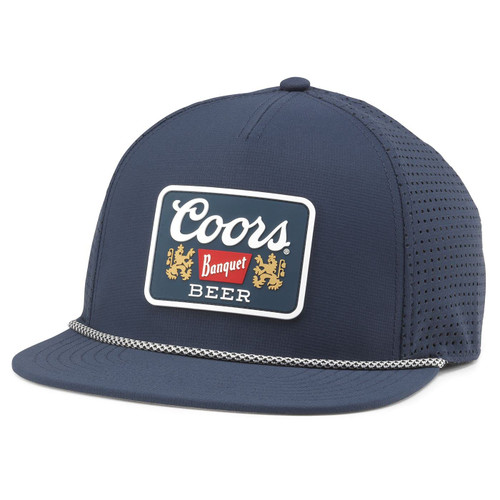 AMERICAN NEEDLE Coors Beer Buxton Pro Adjustable Snapback Baseball Hat, Navy (23003A-COORS-NAVY)