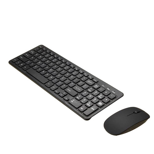 Haokaini Wireless Keyboard and Mouse Set 2.4G Cordless USB Keyboard and Silent Mouse Comb Compact Wireless Keyboard for Computer PC Laptop Desktop Smart TV