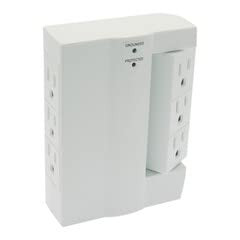 Cable Central LLC 6-Outlet Swivel Wall Tap with 300J Surge Protector