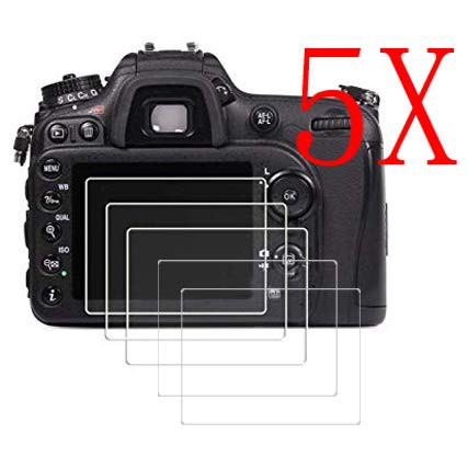 FitHom Screen Protector Compatible Nikon D7200 D7100 D850 D800 D800e D810 D750 D600 D610 D500 Digital SLR Camera 9H Optical Hard Tempered Glass Cover Protects Full Cover (5 Pack)