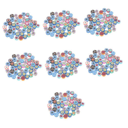 COHEALI 1050 Pcs Smooches Handmade Clay Beads Colored Charms Beads Colored Spacer Beads Flowerbracelet Bead Flat Handmade Necklaces Jewelry Clay Slice Craft Supplies Bulk Polymer Clay