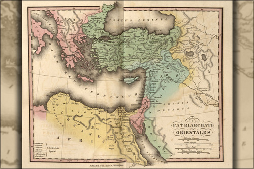 History Galore 24"x36" Gallery Poster, Map of ancient greece turkey israel egypt 1826